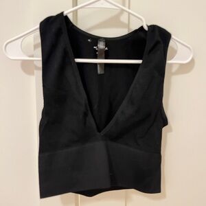 Urban Outfitters Ribbed V-Neck Crop Top
